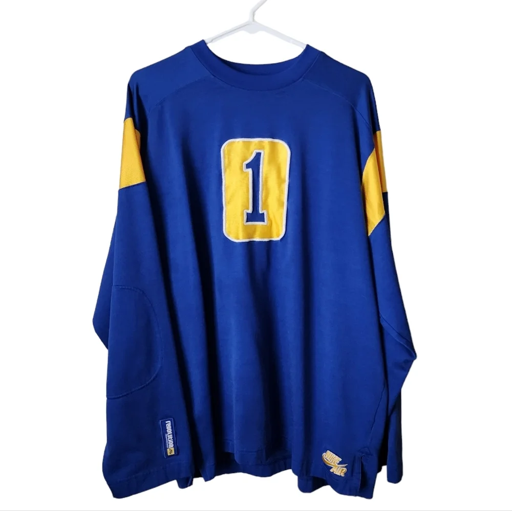 NIKE AIR x VINTAGE The Game Jersey in Blue / Gold Yellow Size‎ L